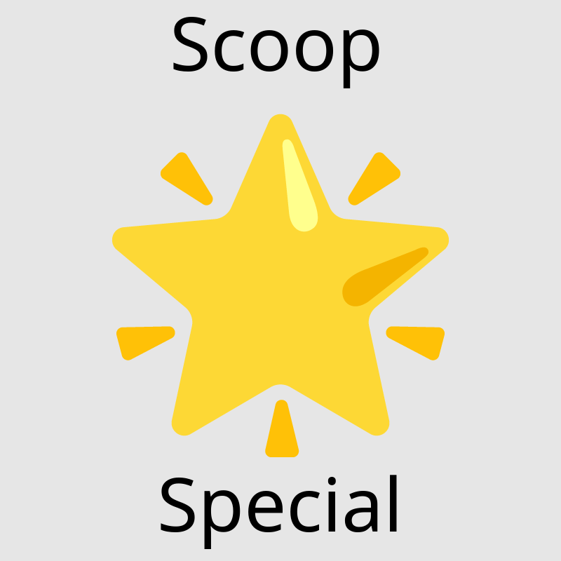An image containing a glowing star and the words Scoop Special